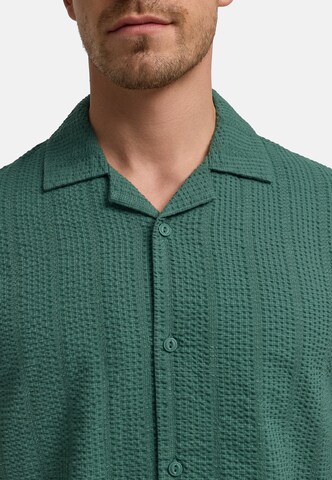 INDICODE JEANS Regular fit Button Up Shirt 'INWallz' in Green