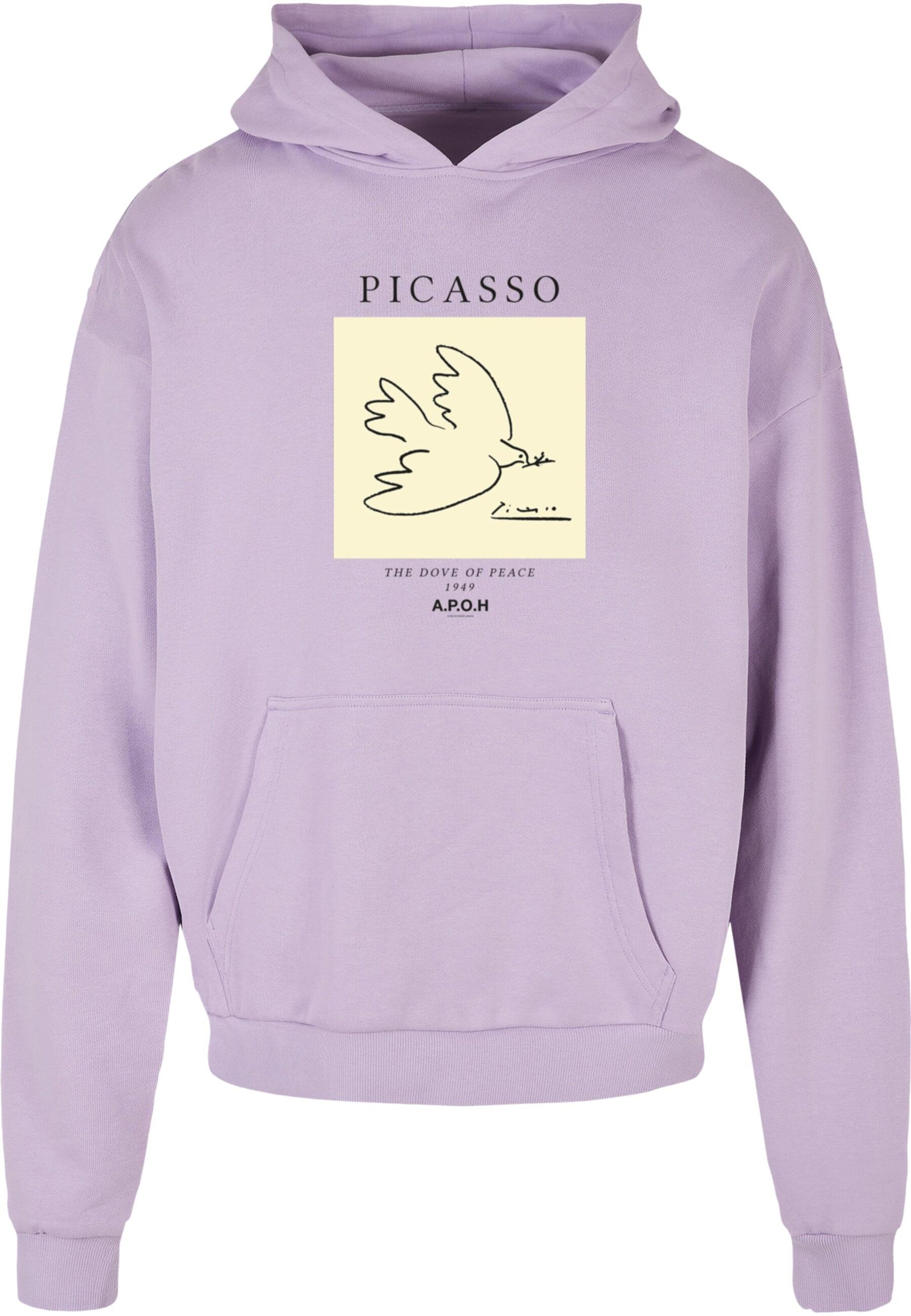 Merchcode Sweatshirt 'APOH - Picasso Dove' in Purple: front