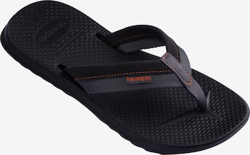 HAVAIANAS - Chinelos de dedo 'TRACK PLUS' em preto: frente