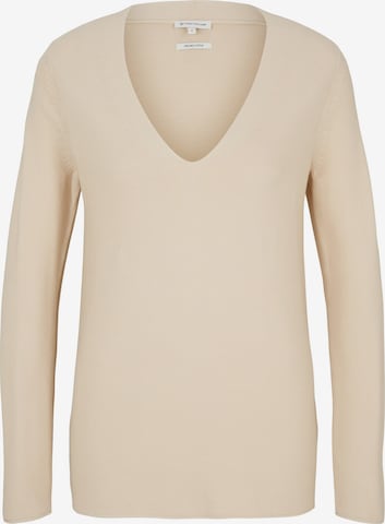 TOM TAILOR Sweater in Beige: front