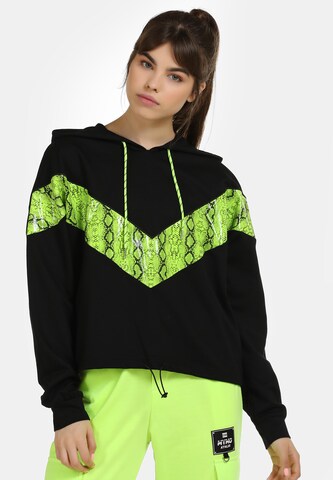 myMo ATHLSR Sportief sweatshirt in Zwart: voorkant