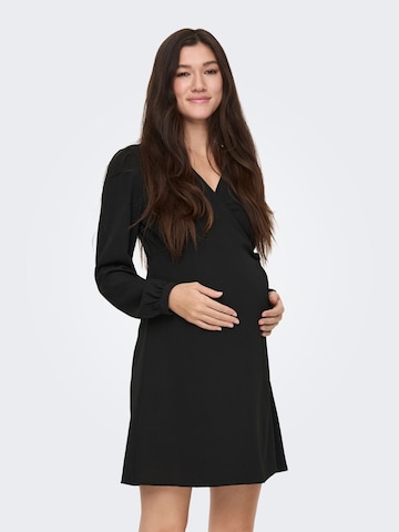 Only Maternity Jurk in Zwart: voorkant