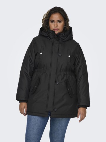 ONLY Carmakoma Vinterparka i sort: forside