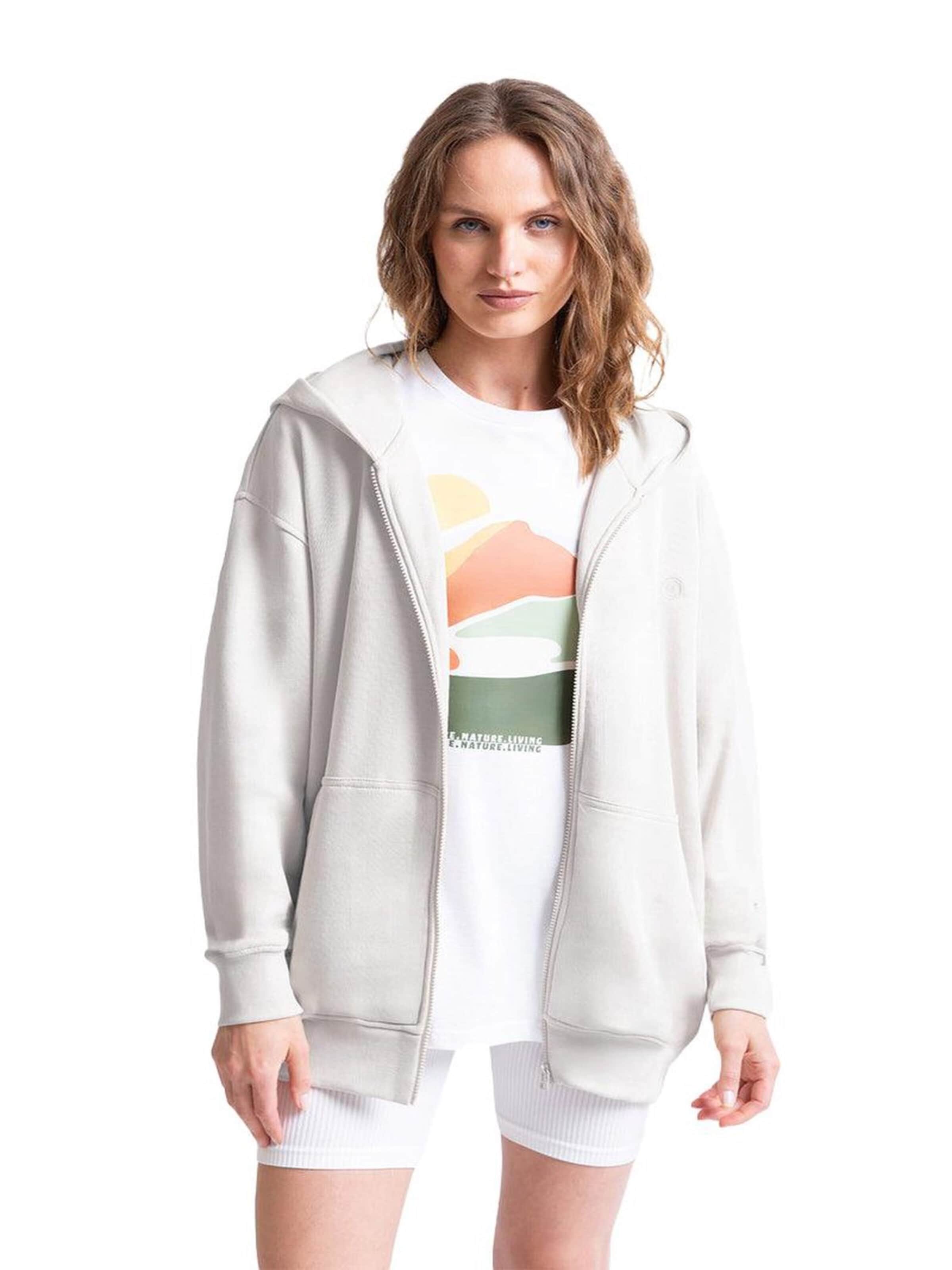 UNIQVIBE Sweatvest in Wit