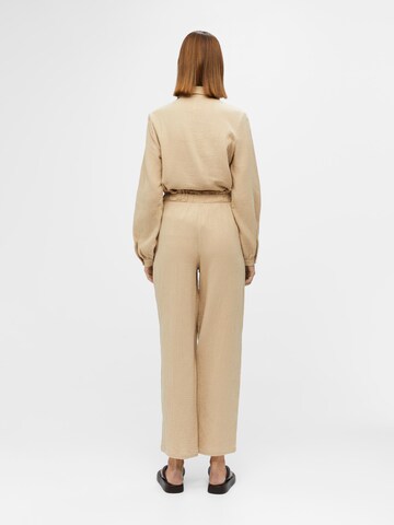 OBJECT Wide Leg Housut 'Carina' värissä beige