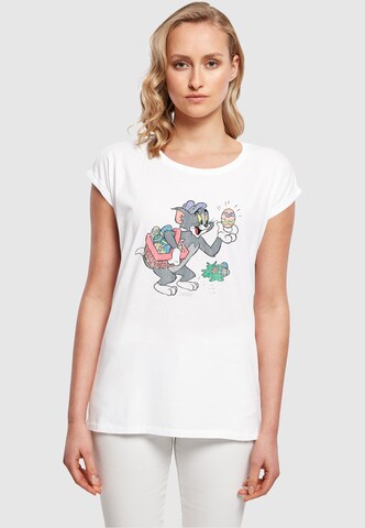 T-shirt 'Tom And Jerry - Tom Egg Hunt' ABSOLUTE CULT en blanc : devant