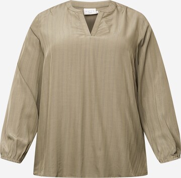 KAFFE CURVE Blouse 'Hella' in Beige: voorkant