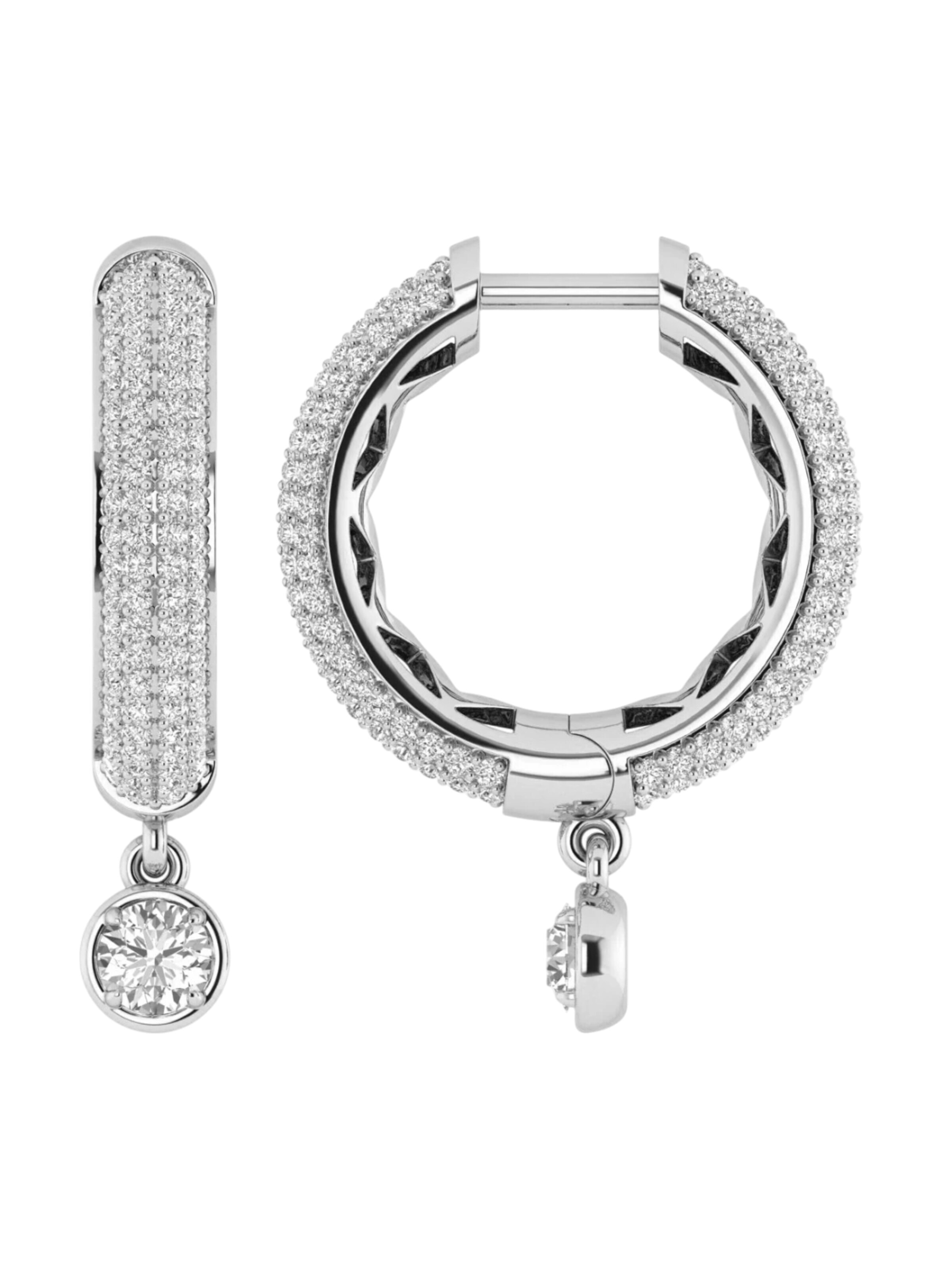 ETHISHER DIAMANTEN Earrings in Silver: front