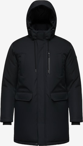 Ombre Winterjas 'OM-JAPJ-0313' in Zwart: voorkant