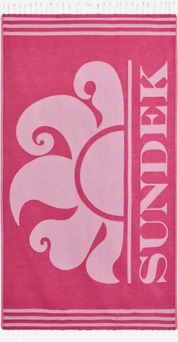 Sundek - Toalha de praia 'Fouta' em rosa: frente
