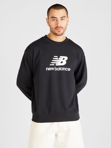 Sweat-shirt new balance en noir : devant