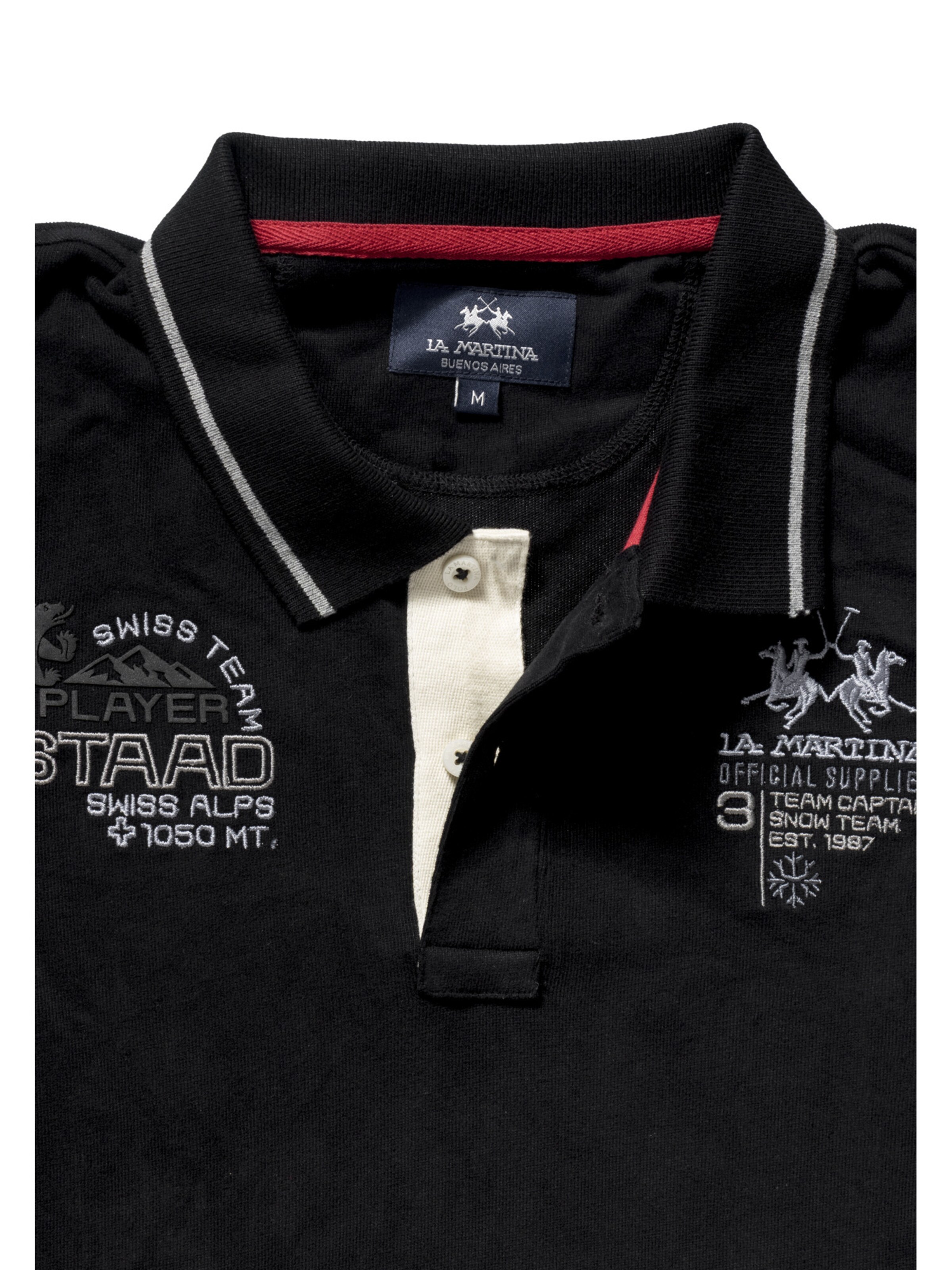 La Martina Shirt 'MBP301' in Black