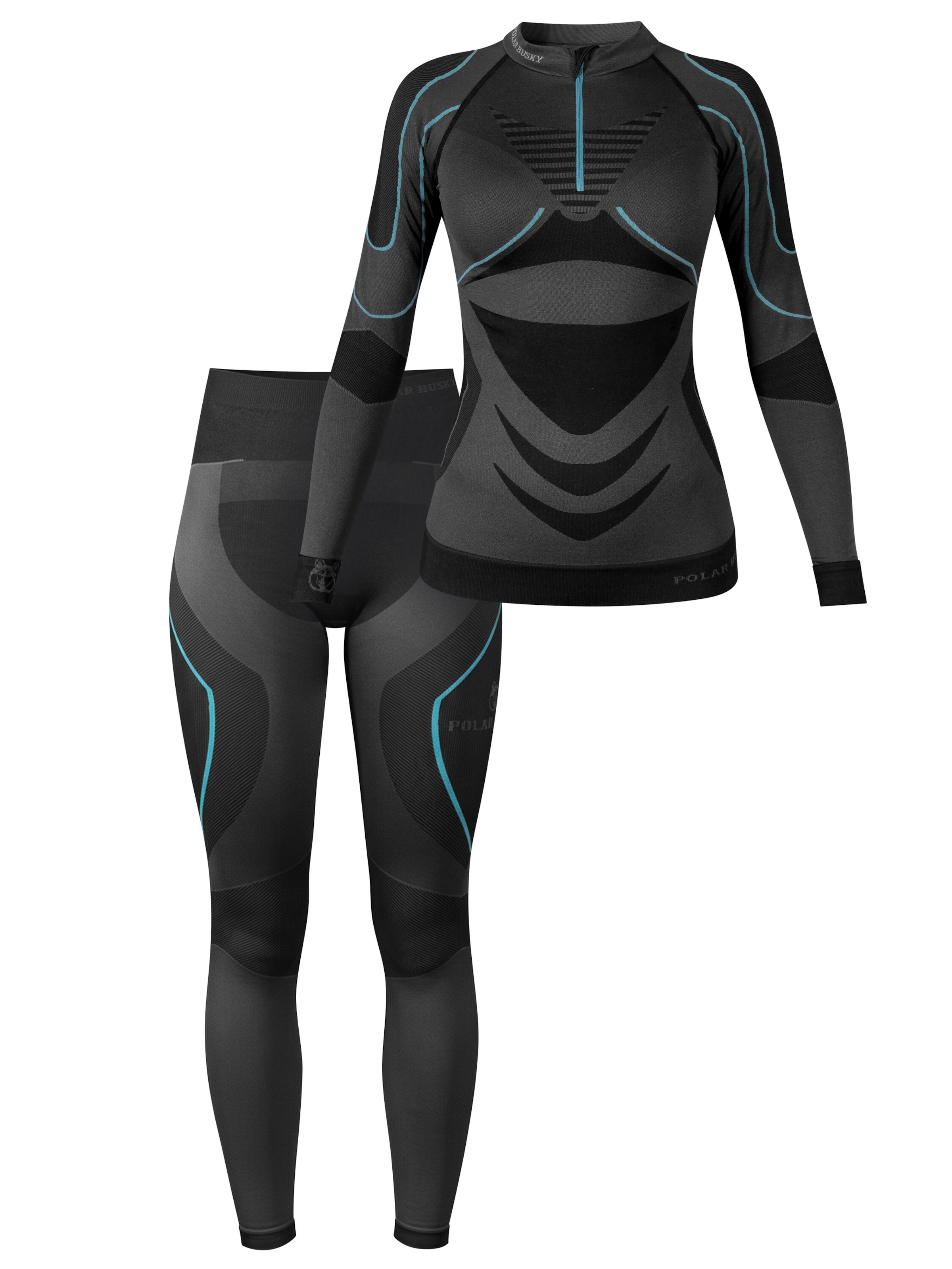 Ensemble de linge Polar Husky en noir : devant