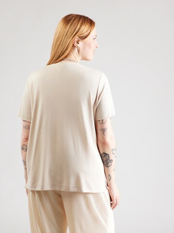 ONLY Carmakoma T-Shirt 'CARNiko' in Beige
