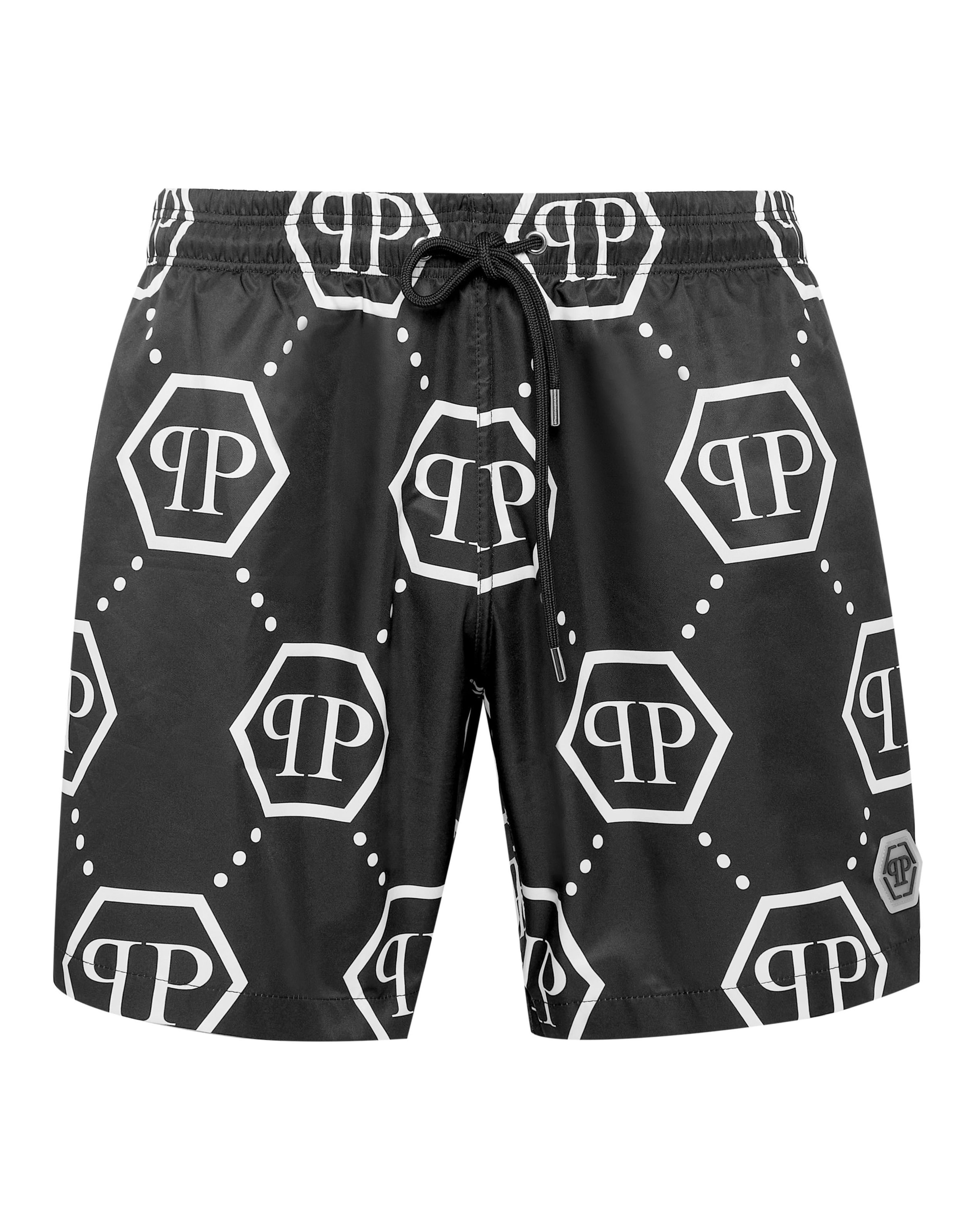 Philipp Plein - Bermudas en negro: frente