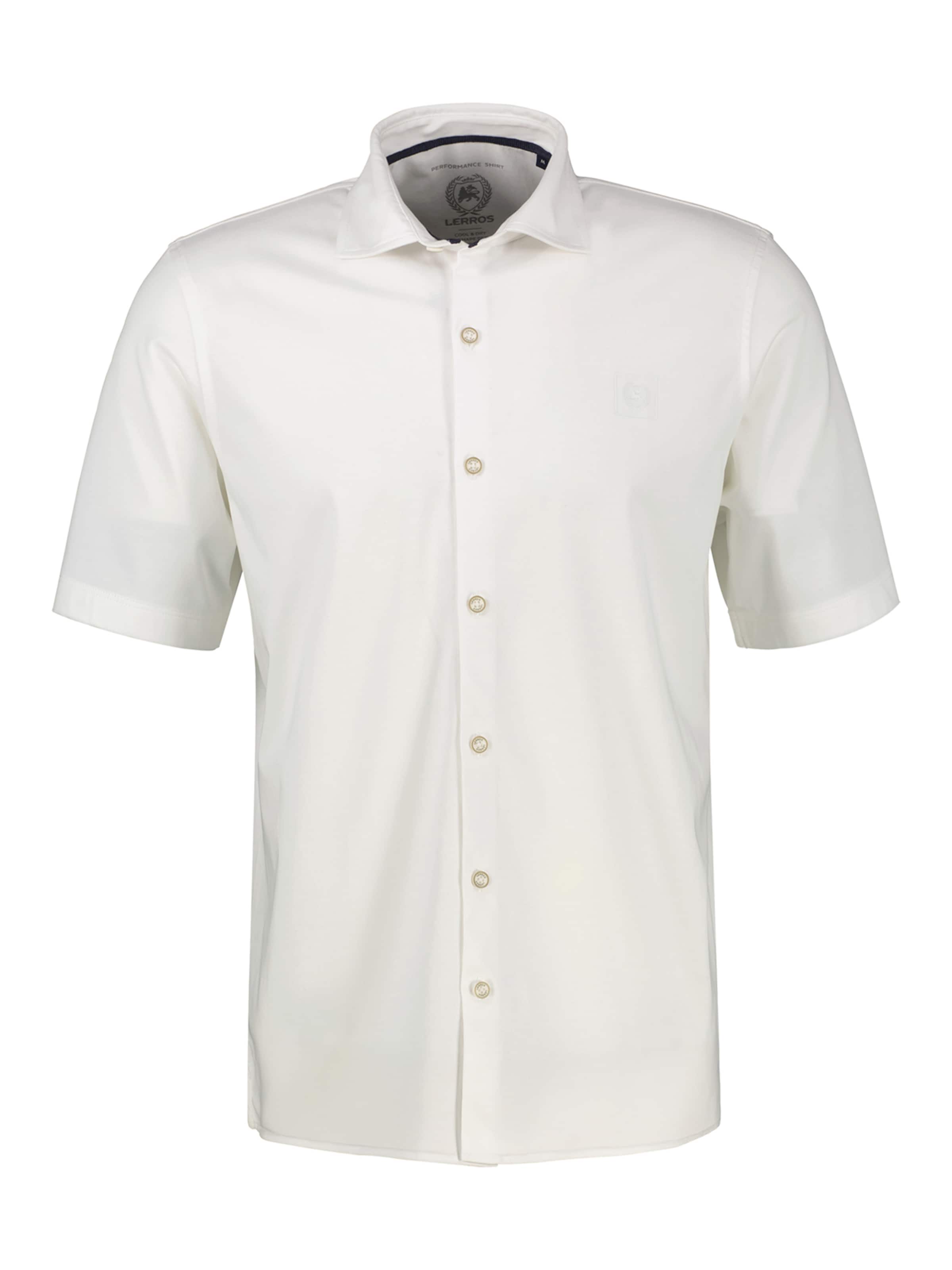 LERROS Button Up Shirt in White: front