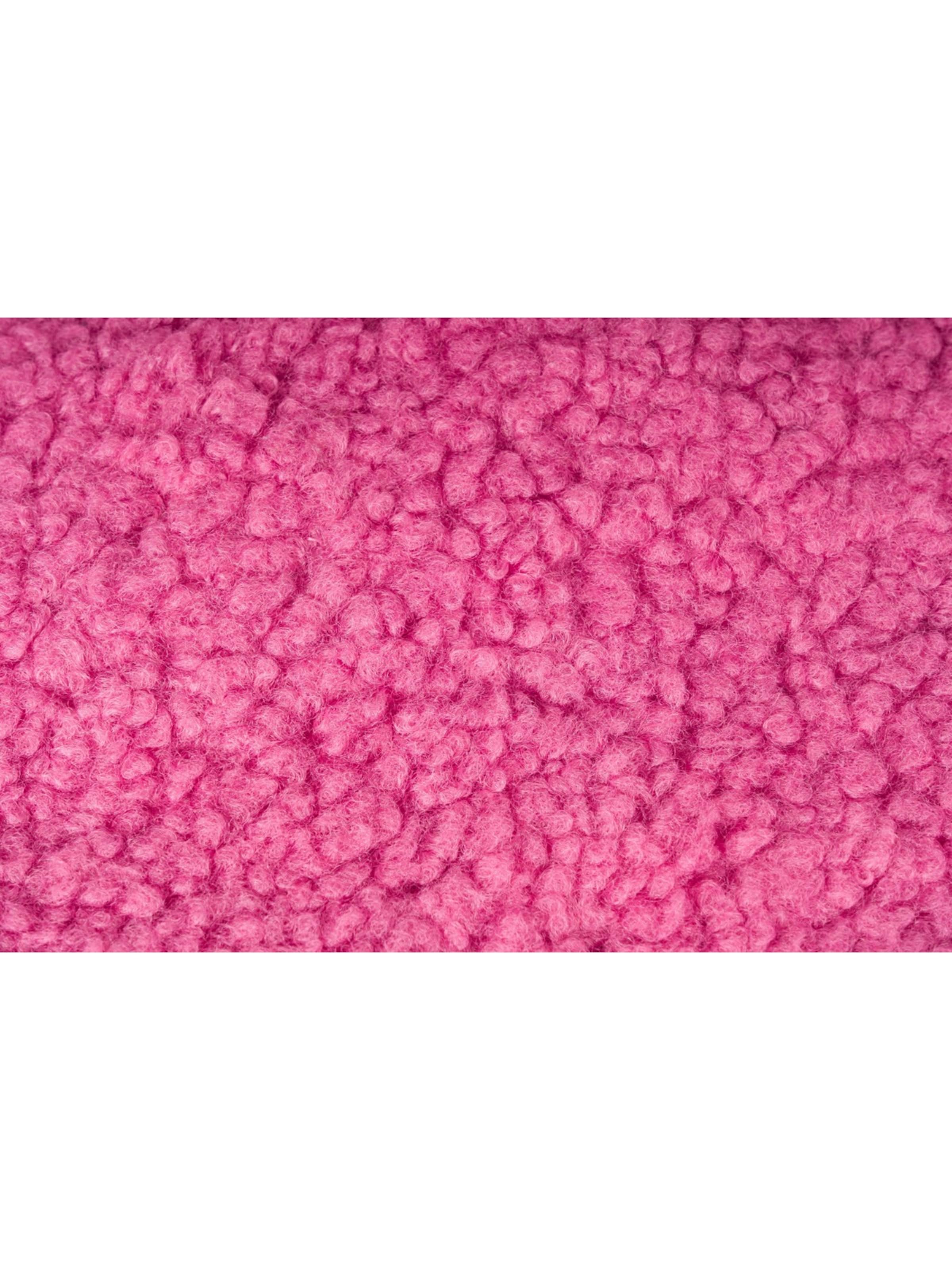 styleBREAKER Shoulder Bag 'Teddyfell Beuteltasche' in Pink