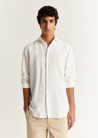 Scalpers Regular fit Button Up Shirt in White