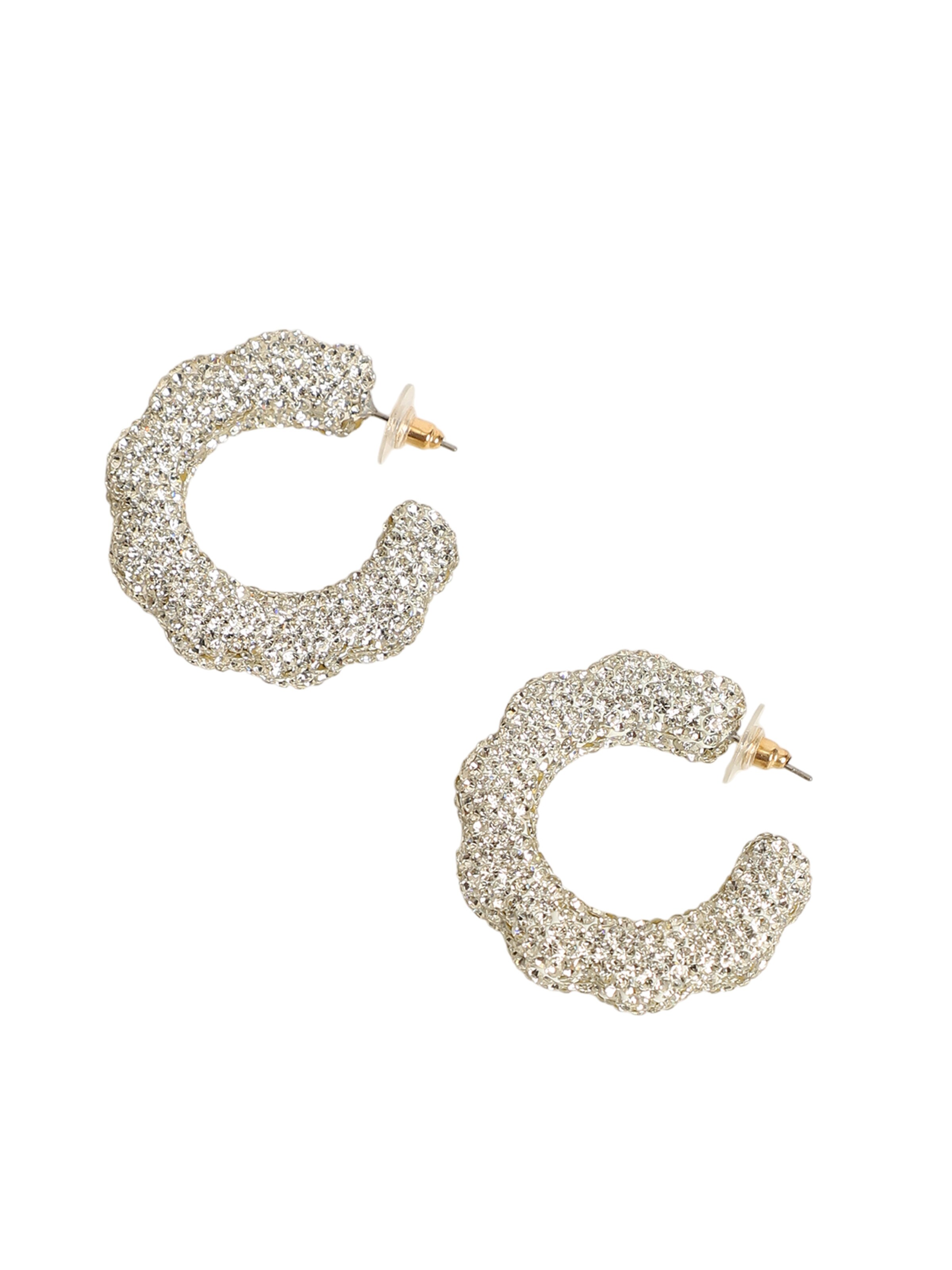 Cercei ' Petunia ' de la SOHI pe argintiu: față