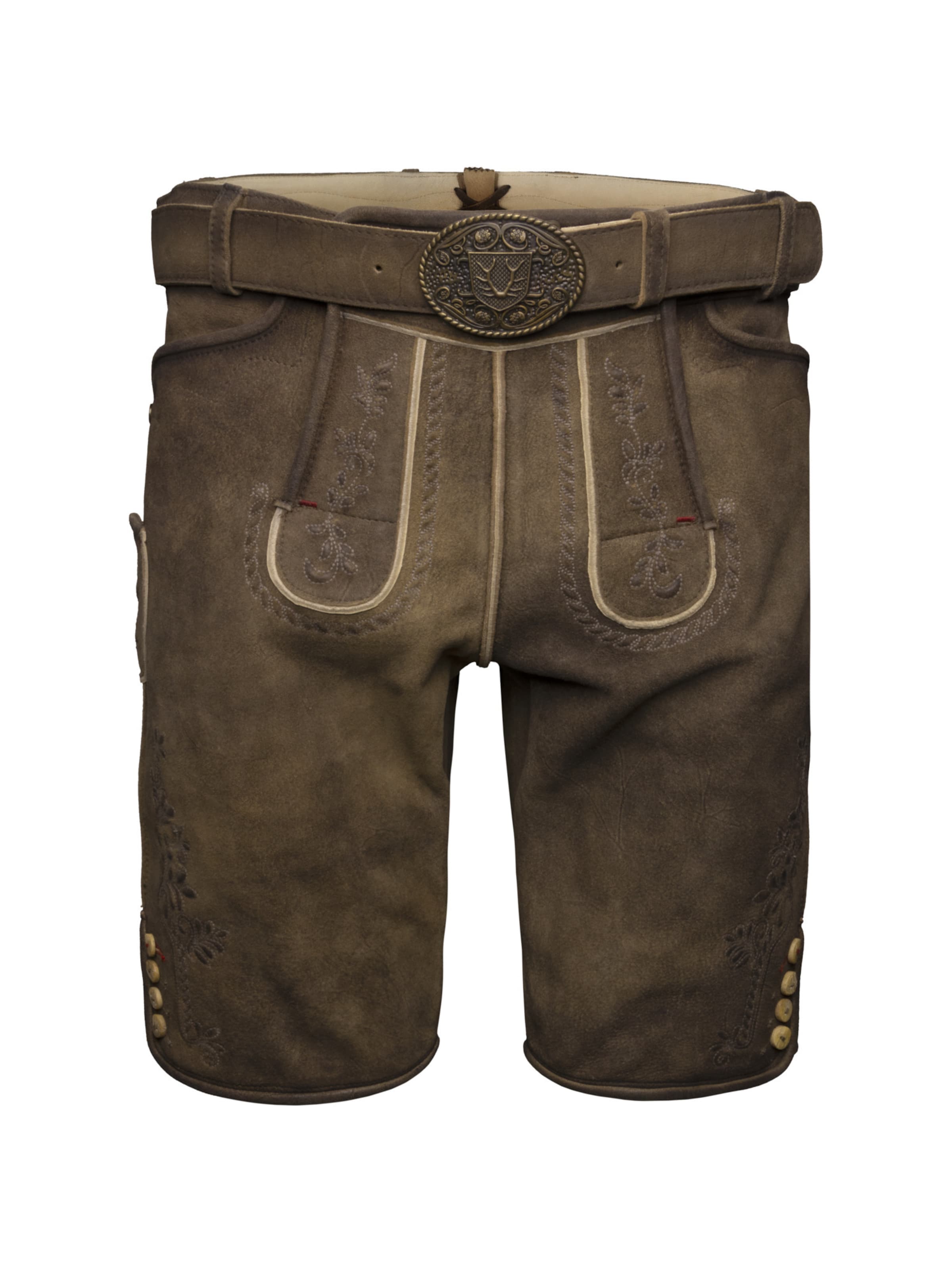 Krüger Buam Regular Traditional pants 'Dante' in Brown: front