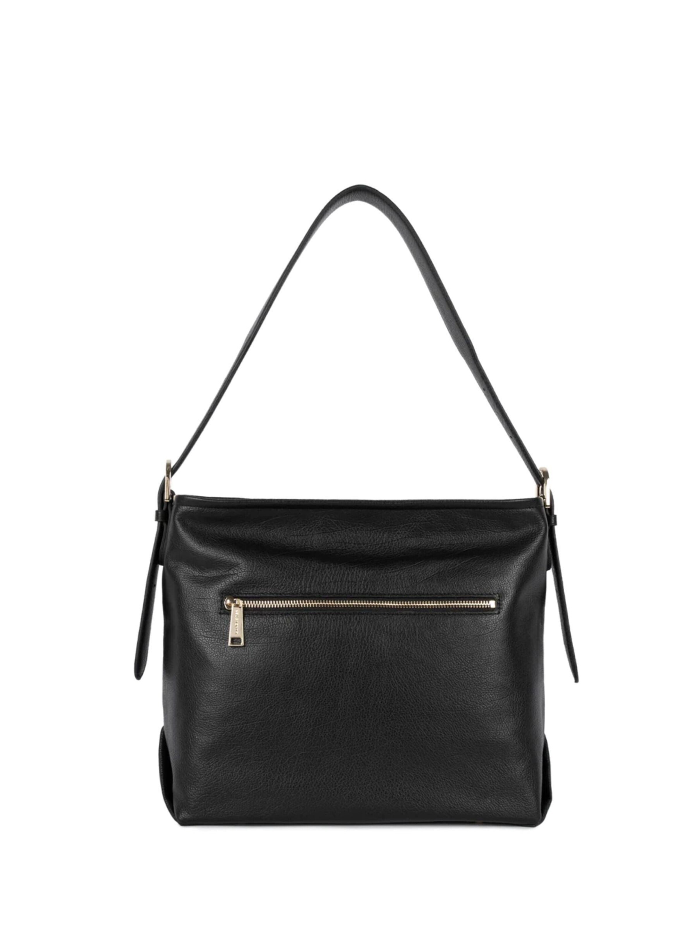 LANCASTER Paris - Bolso de mano 'Lancaster Sac seau Zippé Dune Noir' en negro