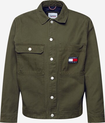 Veste mi-saison Tommy Jeans en vert : devant