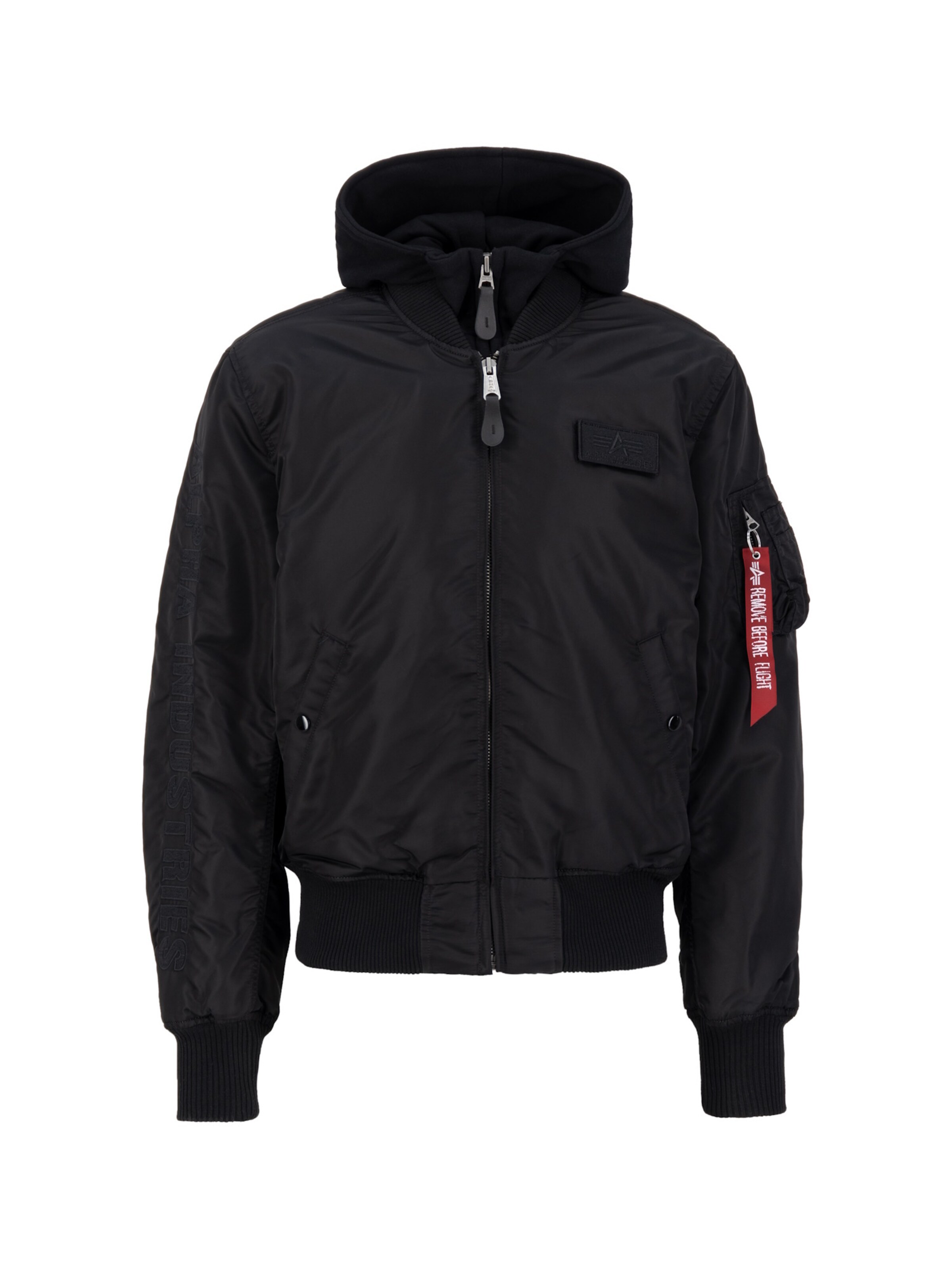 Giacca di mezza stagione di ALPHA INDUSTRIES in nero: frontale