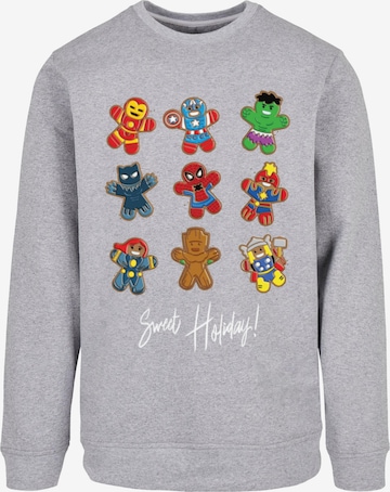 ABSOLUTE CULT Sweatshirt 'Marvel - Gingerbread Avengers' in Grau: predná strana