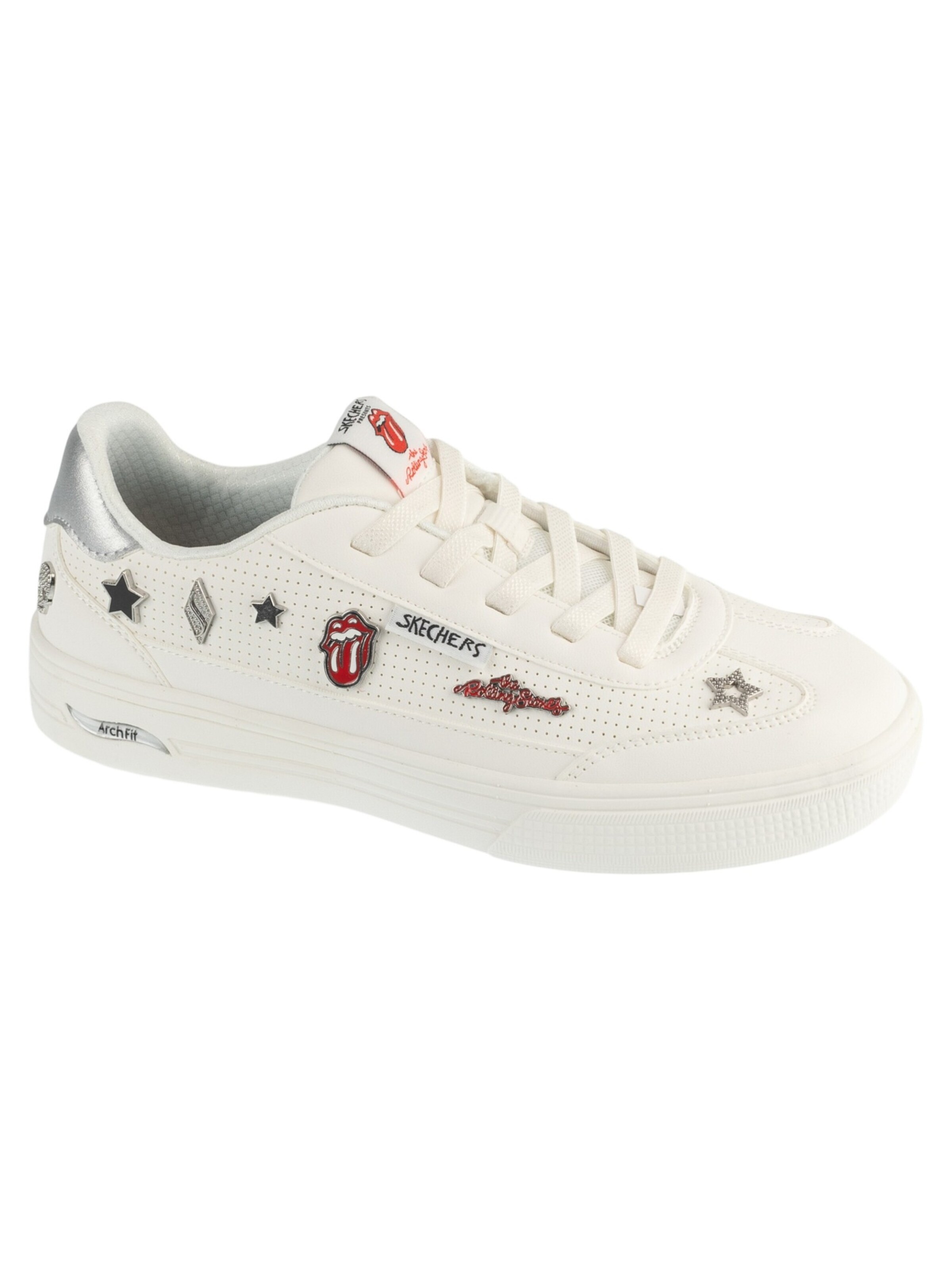 SKECHERS Sneakers laag 'Arch Fit Arcade - Rolling Stones' in Wit: voorkant