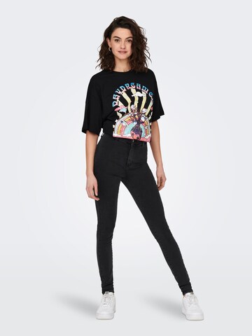 T-shirt oversize 'LIV' ONLY en noir