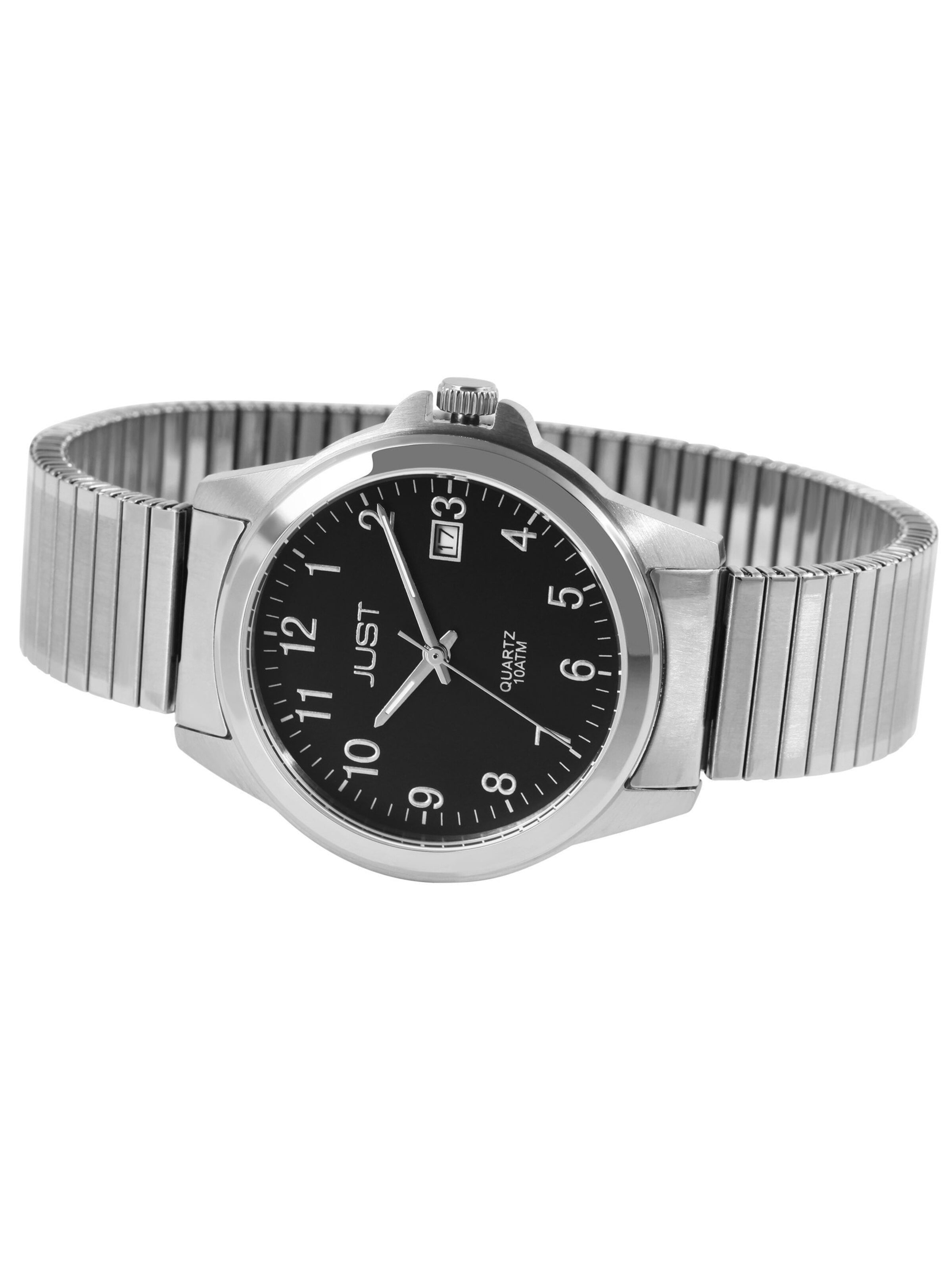 JUST Analog Watch 'Roswin, Datumsanzeige' in Silver