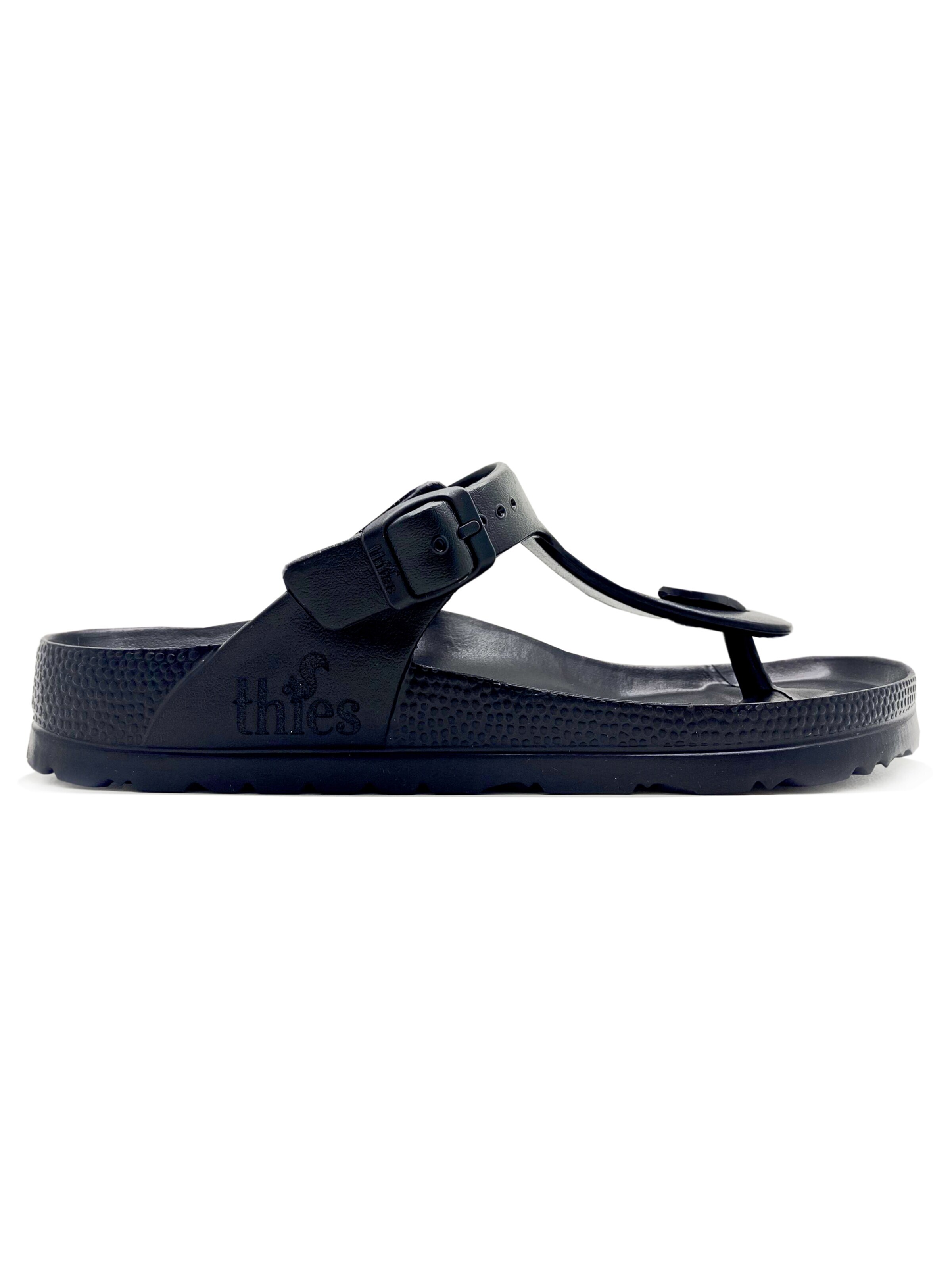 thies T-Bar Sandals in Black