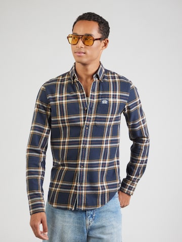 Superdry Comfort Fit Košeľa - Modrá: predná strana