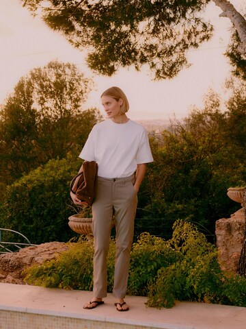 Oxmo Rundhalsshirt ' OXNSandy Boxy ' in Weiß