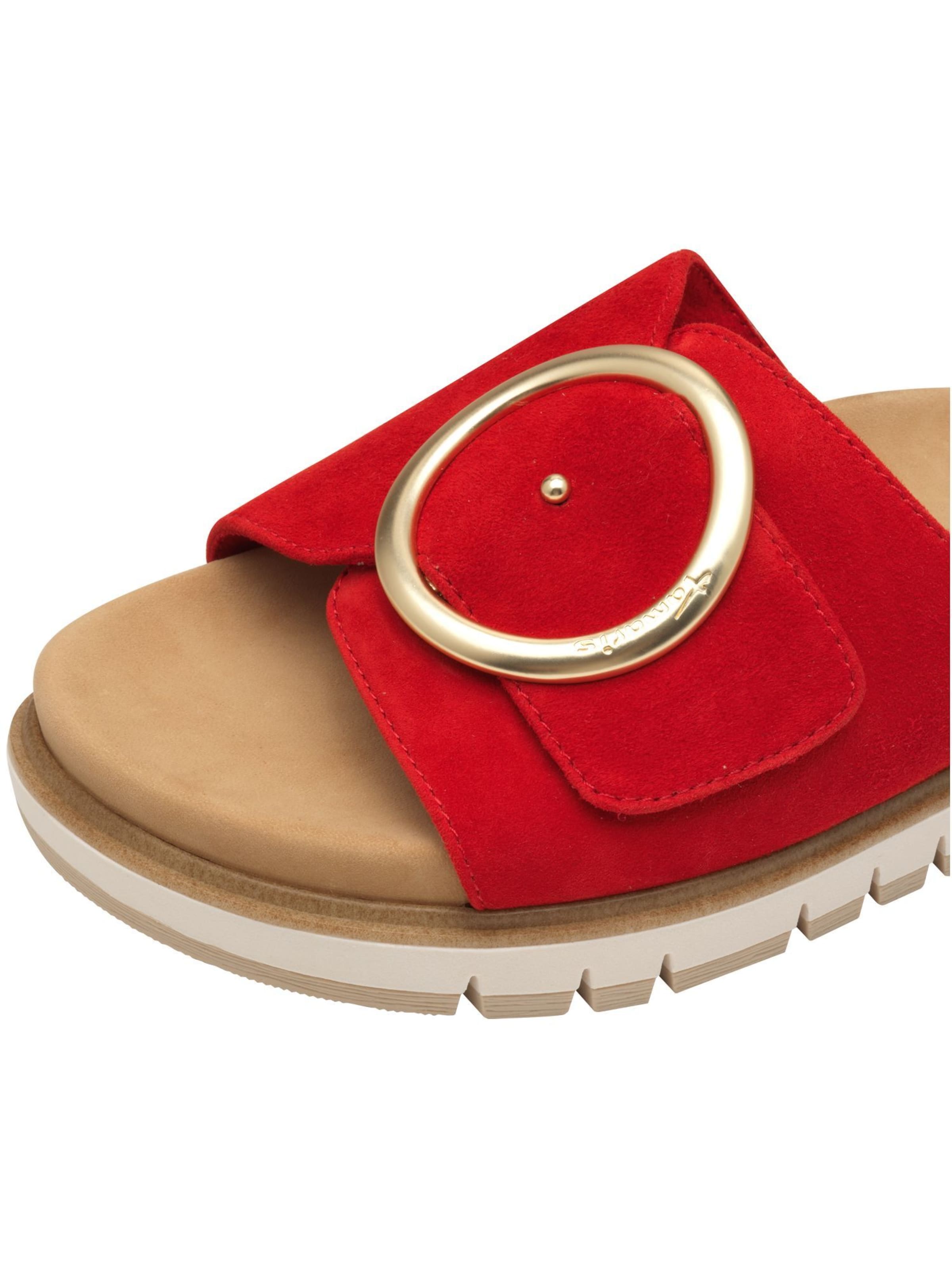 Tamaris Mules in Red
