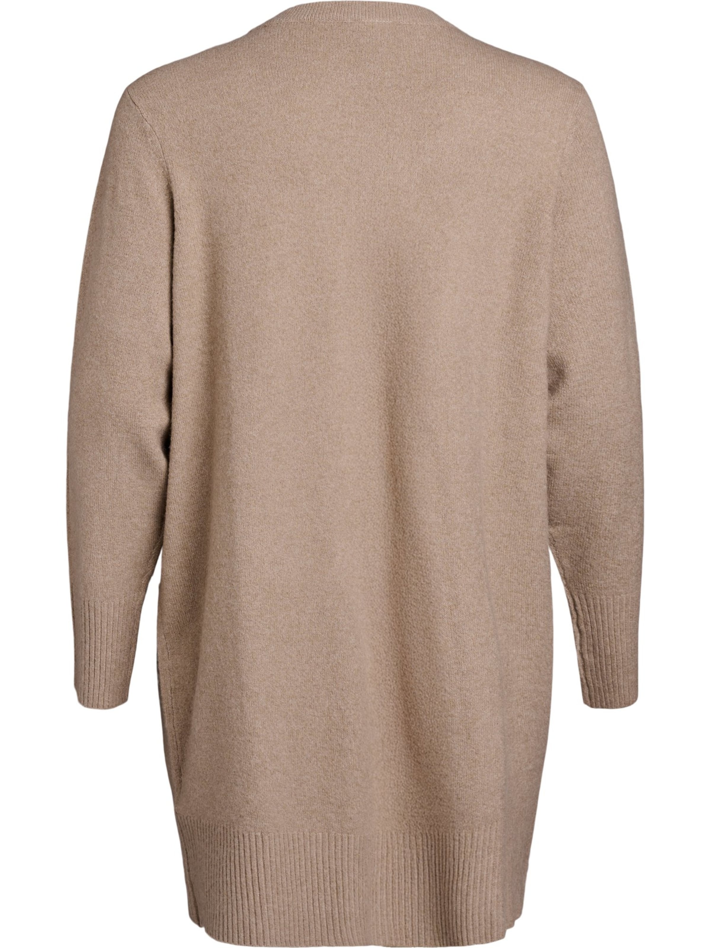 Zizzi Strickjacke 'Casunny' in Beige