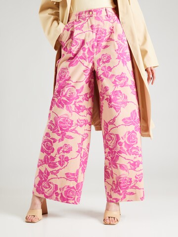 Wide leg Pantaloni con pieghe 'Harlequin' di Essentiel Antwerp in rosa: frontale