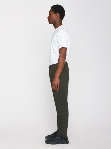 KnowledgeCotton Apparel Regular Chino Pants 'CHUCK' in Green