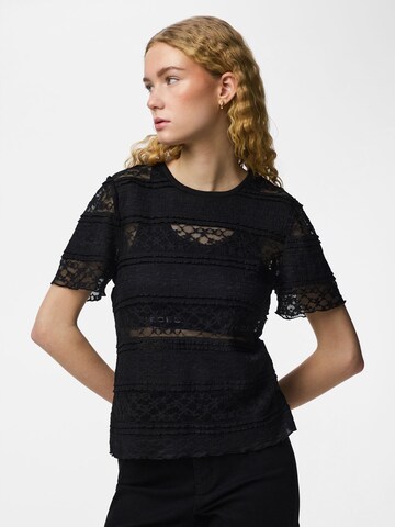 Maglietta 'PCMiro' di PIECES in nero: frontale