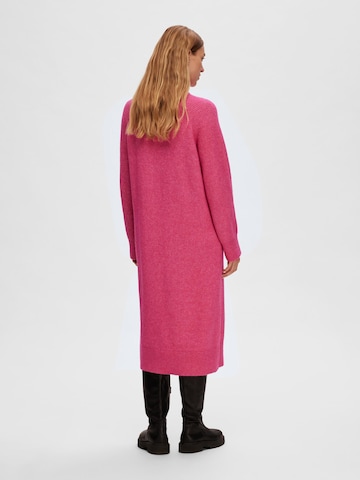 SELECTED FEMME Трикотажное платье 'Rena' в Ярко-розовый