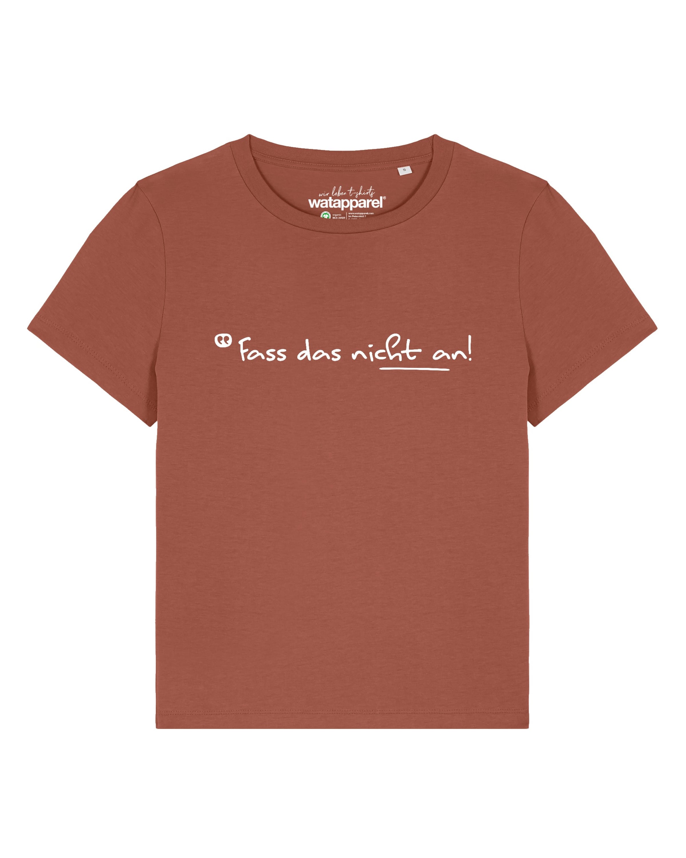 Maglietta 'Fass Das Nicht An' di Watapparel in rosso: frontale