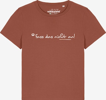 Maglietta 'Fass Das Nicht An' di Watapparel in rosso: frontale