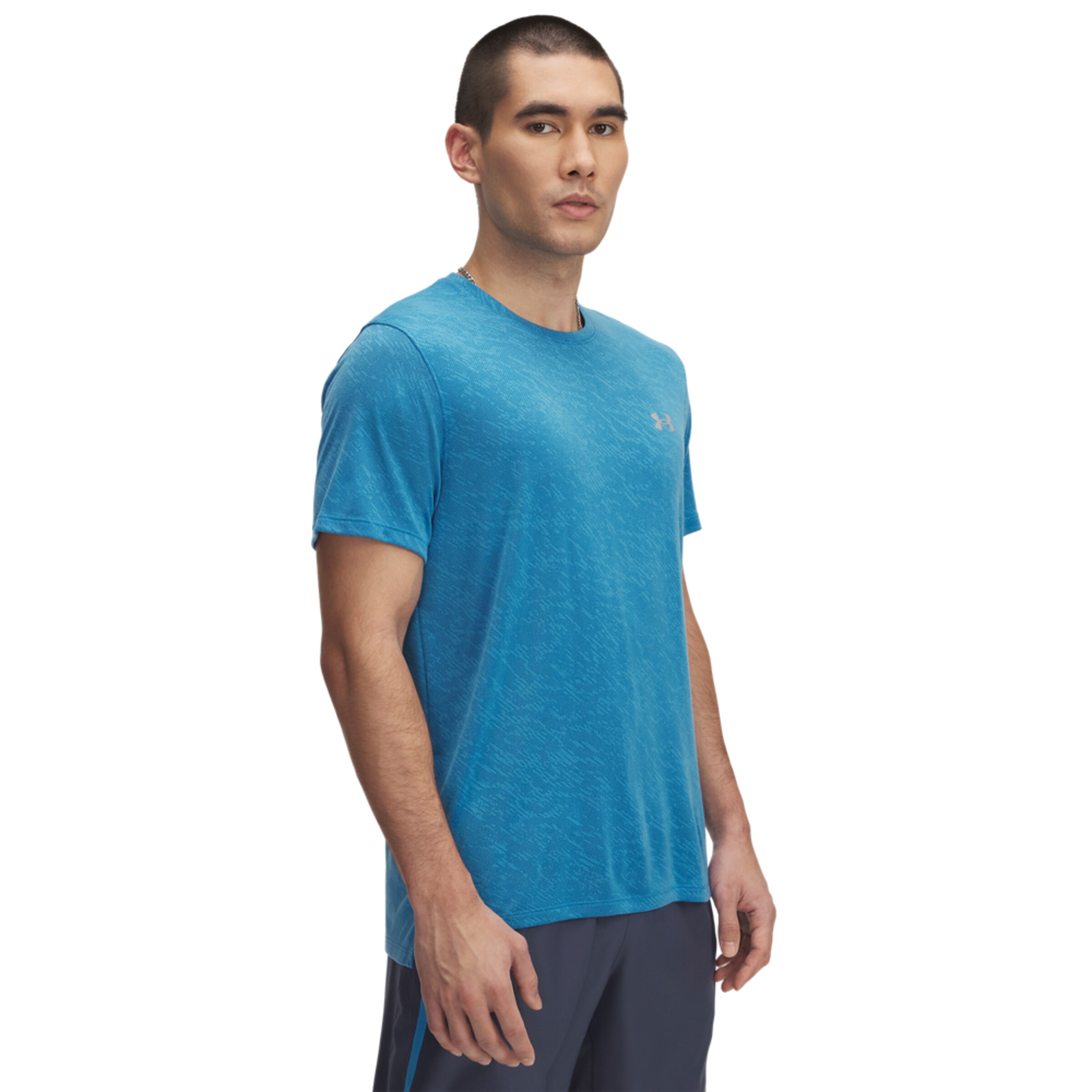 UNDER ARMOUR Funktionsshirt 'Launch Camo' in Blau: Vorderseite