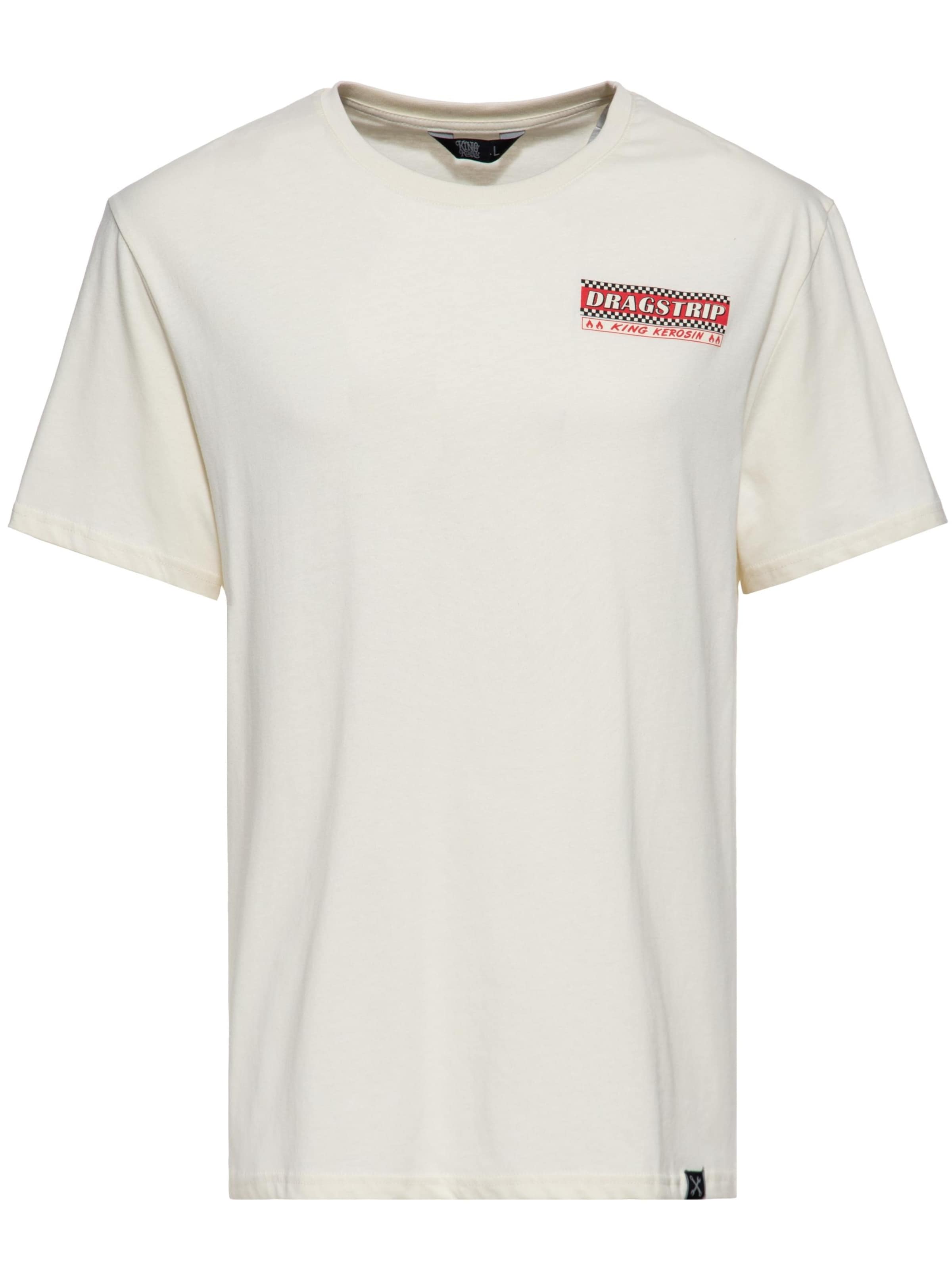 King Kerosin Shirt 'Dragstrip' in White: front