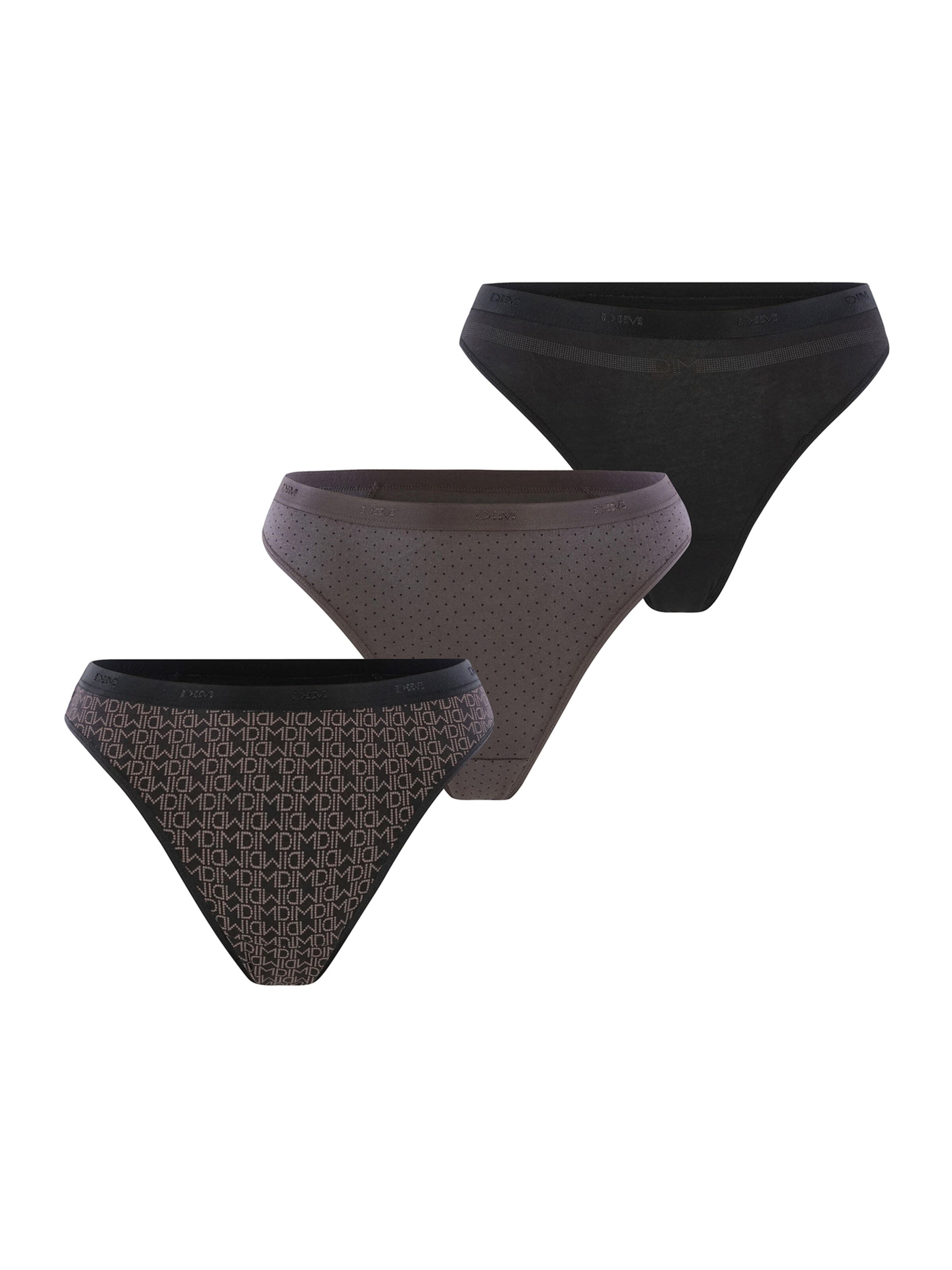 DIM String 'Les Pockets' in Schwarz: Vorderseite