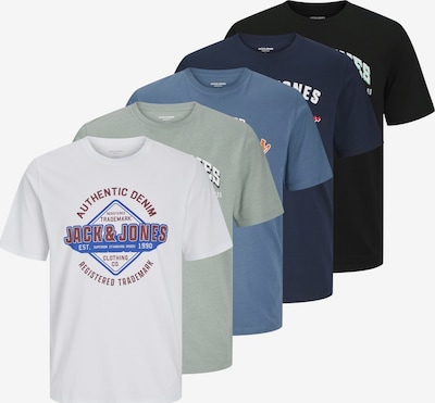 L dydžio Marškinėliai iš JACK & JONES, spalva – mėlyna / pilka / žalia / juoda / balta, Prekių apžvalga