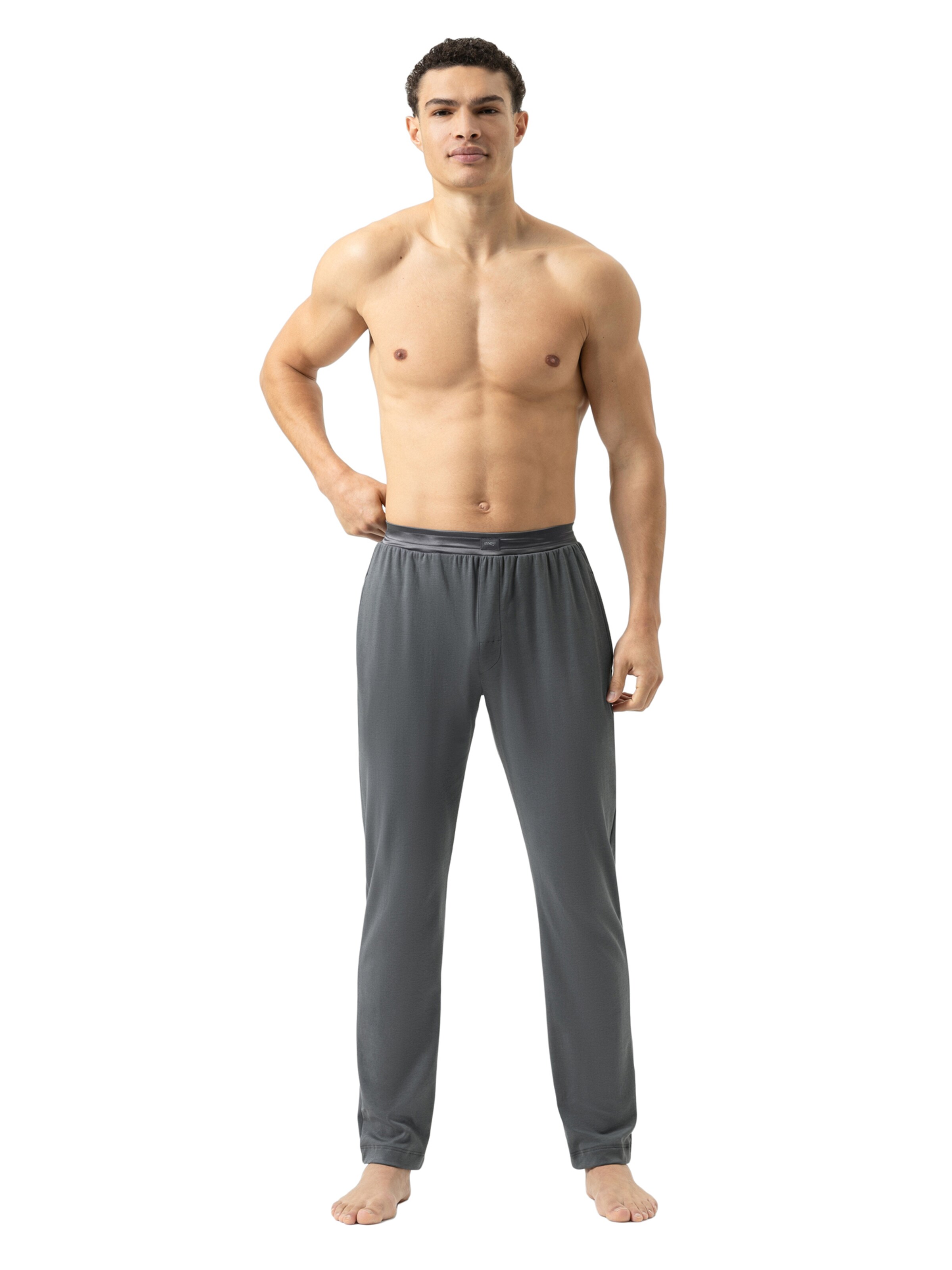 Mey Pyjamabroek 'Aarhus' in Grijs: voorkant