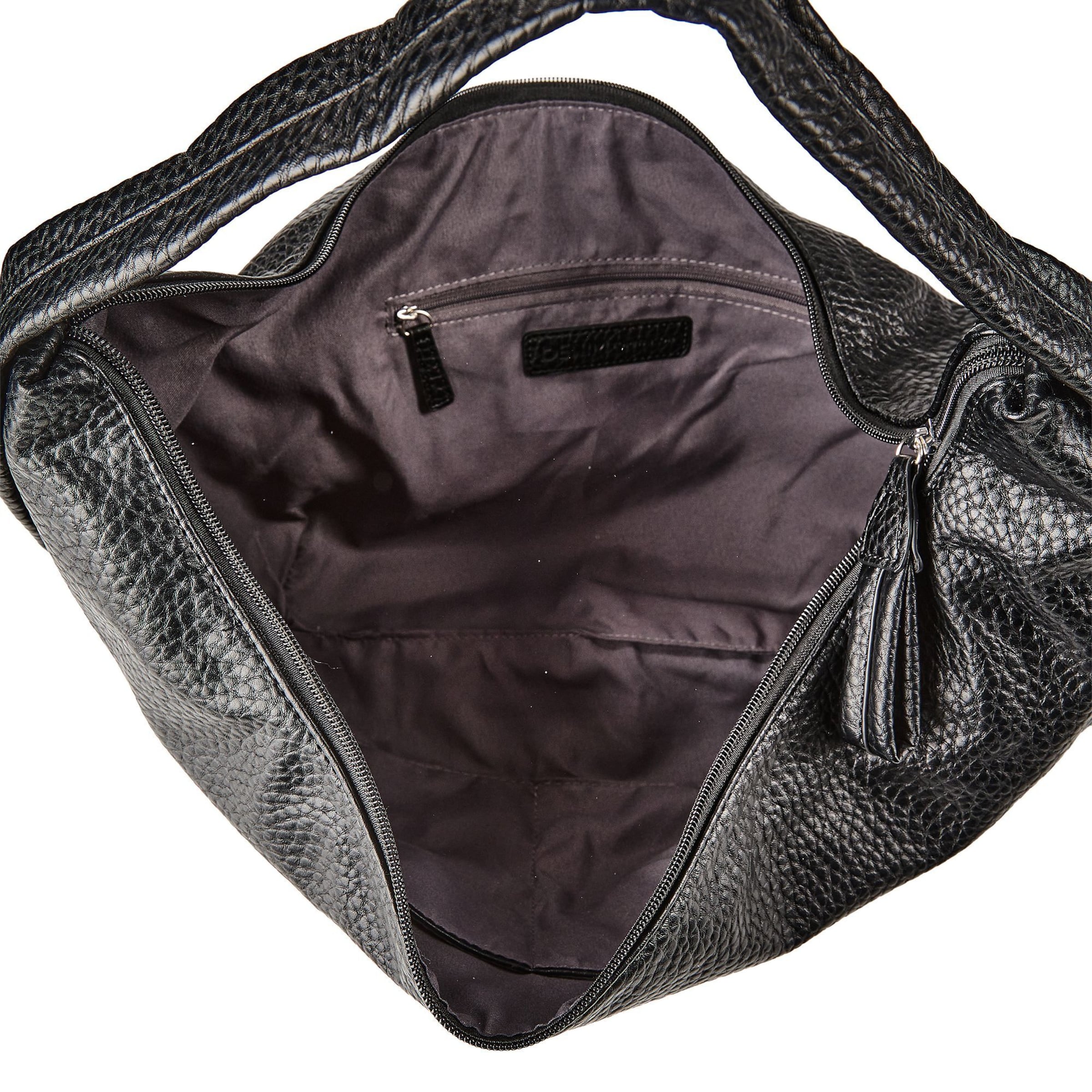 TOM TAILOR DENIM Schoudertas 'Alonda' in Zwart