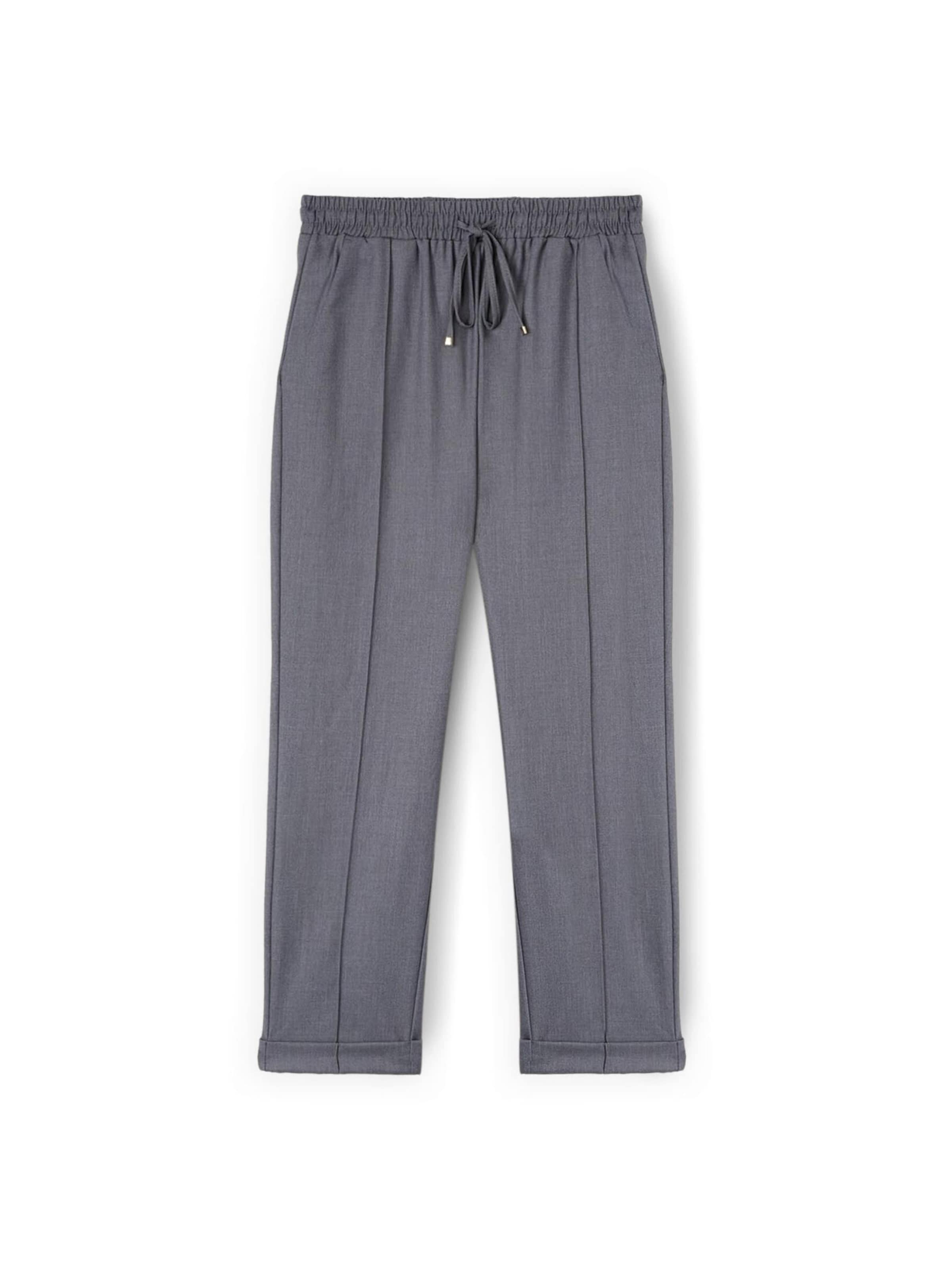 MOTIVI Regular Trousers in Grey: front