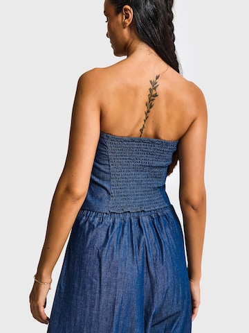 IT'S BASIC Top 'DENIM TOP' in Blauw